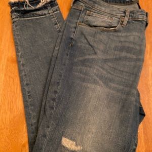 Mossimo high rise deconstructed denim jeans 18